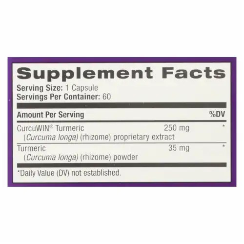 Natrol Turmeric Capsules Extra Strength 60 Count, Case of 1 60 CT