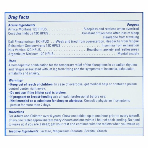 Jet Zone Jet Lag Prevention Homeopathic Travel Medicine 30 Tablets Case of 6, Pack of 6