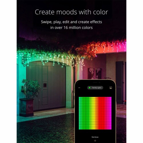 Twinkly Icicle AppControlled Smart LED Christmas Lights 190 Multicolor