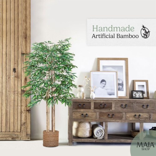 Maia Shop Artificial Bamboo Tree 5 Feet Tall Tropical Home Decoration, 60 Inches, 1 Piece Fred