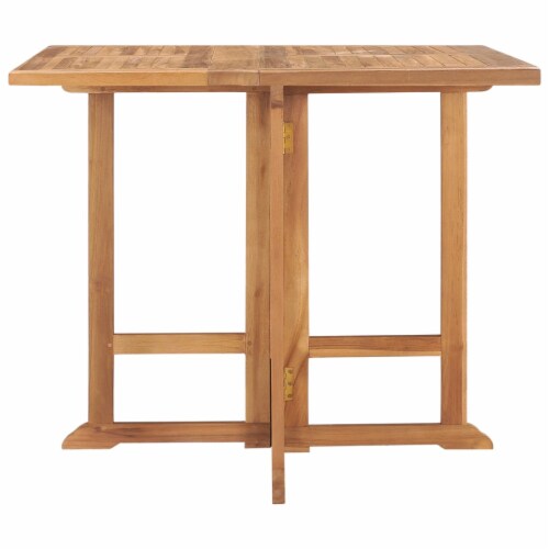 vidaXL Folding Patio Dining Table 35.4 x35.4 x29.5 Solid Teak Wood, 35.4 "x35.4 "x29.5 " Kroger