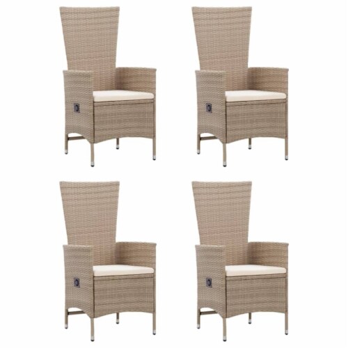 vidaXL 5 Piece Patio Dining Set Beige, 5 pcs 55.1"x27.6"x28.9" Kroger