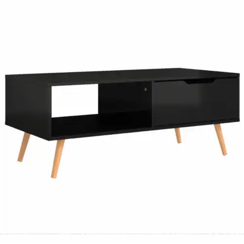 vidaXL Coffee Table High Gloss Black 39.4 x19.5 x16.9 Engineered Wood