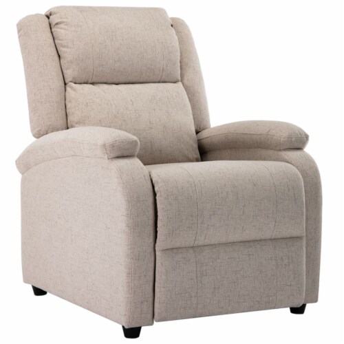 vidaXL Electric Recliner Chair Cream Fabric, 28"x35.6"x37.8" Kroger