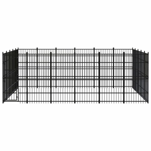 vidaXL Outdoor Dog Kennel Steel 297.6 ft², 226.8" x 189" x 78.7" Kroger