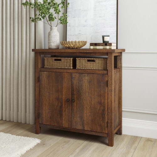 Xavier Rough Sawn Natural Wood Console 1 Kroger