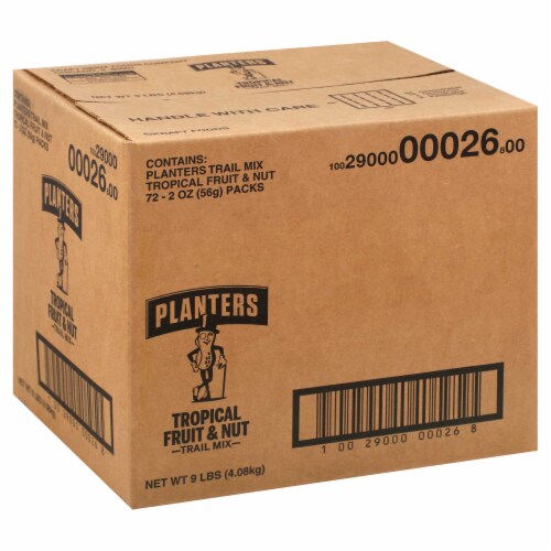Planters Trail Mix Snack Tropical Fruit and Nut, 2 Ounce 72 per case