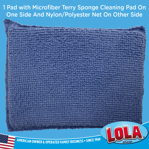 LOLA Microfiber Cloth W/ Nylon Net & All Nylon Net Both Side Cleaning