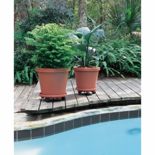 Bloem 95126C 16 Inch Rolling Plant Carrier Stand Saucer Caddie, Terra