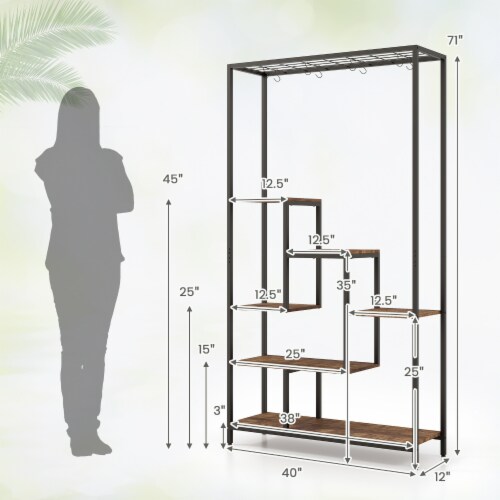 Slickblue 6Tier Tall Plant Stand 71 Metal Indoor Plant Shelf with 10
