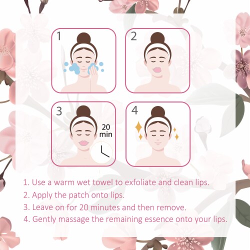 Tada Beauty 6Pieces Hydrogel Lip Mask Intense Hydrating and Repair Rose