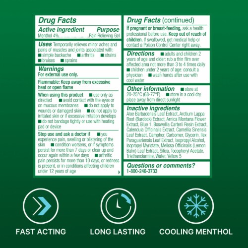 Biofreeze Cold Therapy Pain Relief Gel RollOn, 2.5 fl oz
