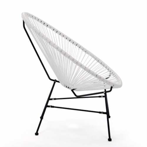 Modern 3 Piece Outdoor Acapulco Lounge Patio Set with Glass Top Table