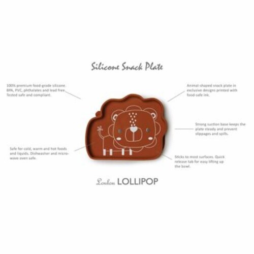 Loulou Lollipop Lion Silicone Suction Snack Plate, 1 unit Fred Meyer