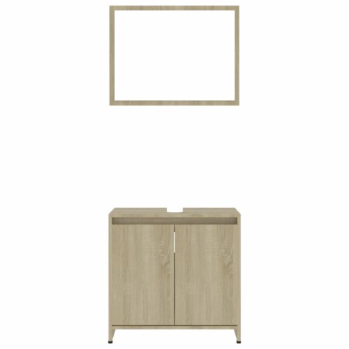 vidaXL Bathroom Furniture Set Sonoma Oak Engineered Wood, 1 set 23.6