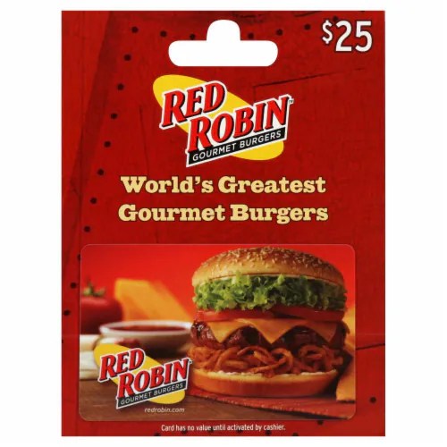 Red Robin 25 Gift Card Activate and add value after Pickup, 0.10