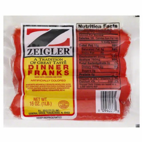 Zeigler's Dinner Franks, 16 oz Pick ‘n Save