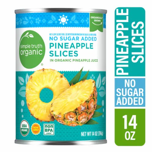 Simple Truth Organic® No Sugar Added Pineapple Slices in 100 Juice, 14