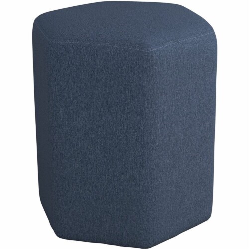 Coaster Hexagonal Upholstered Stool in Blue, 1 Ralphs