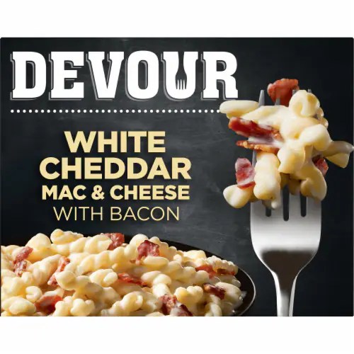 Devour White Cheddar Mac & Cheese with Bacon Frozen Meal, 12 oz Kroger