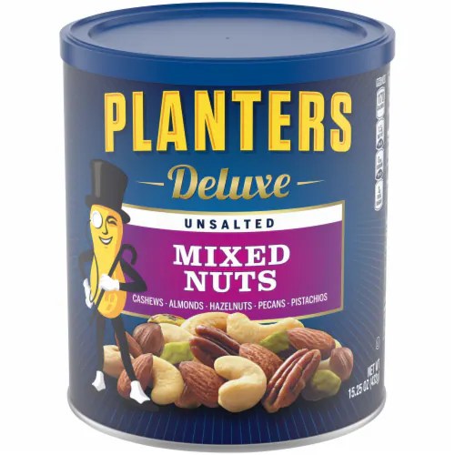 Planters Deluxe Unsalted Mixed Nuts, 15.25 oz Kroger