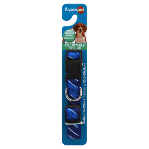 Aspen Pet Blue Medium Adjustable Collar, 1 ct Kroger