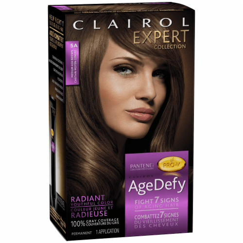 Clairol Age Defy Permanent Hair Dye, 5 Medium Brown Hair Color,.