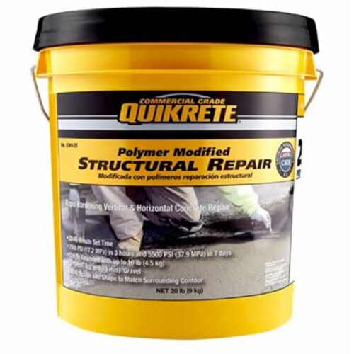 QUIKRETE Polymer Modified Structural Repair Mix (No. 124125), 20 Pound