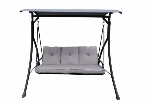 HD Designs Outdoors San Jose Three Seat Cushion Swing Gray, 1 ct