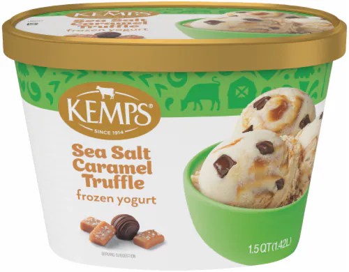 Kemps Smooth & Creamy Sea Salt Caramel Truffle Frozen Yogurt, 1.5 qt
