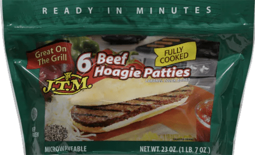 J.T.M. Beef Hoagie Patties, 6 ct / 3.83 oz Kroger
