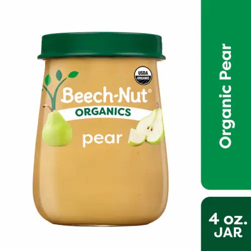 BeechNut Organics Stage 1 Pear Organic Baby Food Jar, 4 oz Kroger