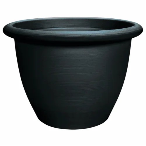 The HC Companies Sevilla Planter with Internal Disk Black, 12 in