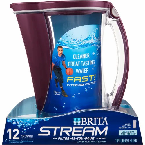 Brita Stream Cascade 12Cup Pitcher Bordeaux, 12 c Kroger