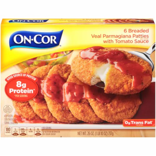 OnCor Breaded Veal Parmagiana Patties with Tomato Sauce Family Size