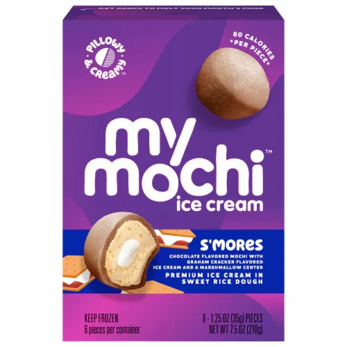 My/Mo S'mores Mochi Ice Cream, 6 ct / 1.5 oz Harris Teeter