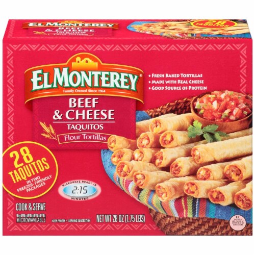 El Monterey Shredded Steak & Cheese Taquitos, 28 Oz Kroger