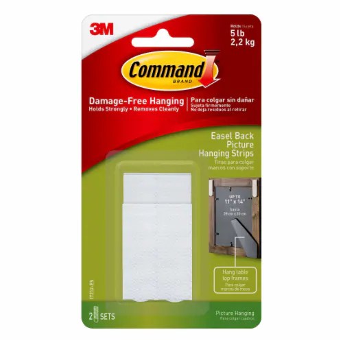 Command™ Easel Back Picture Hanging Strips White, 2 pk Kroger