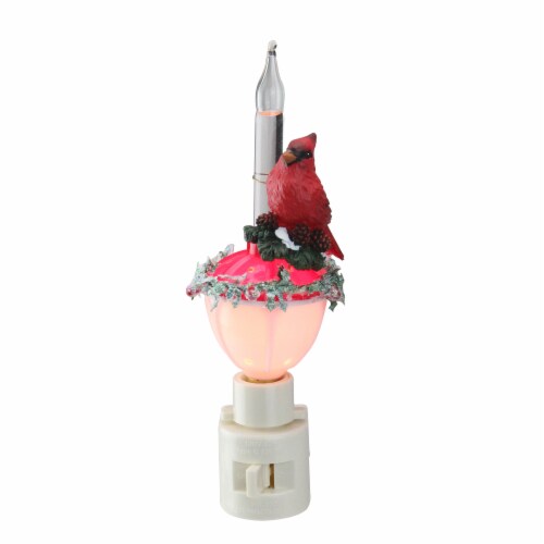 Roman 6.5 Red Cardinal and Holly Christmas Bubble Night Light, 1 Kroger