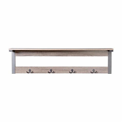 Legacy Home 47.25 Reclaimed Wood Wall Mount Coat Rack in Natural, 1