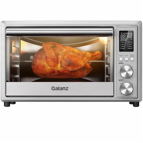 Galanz 1.1 Cu Ft Digital Toaster Oven and Air Fryer in Silver, One Size