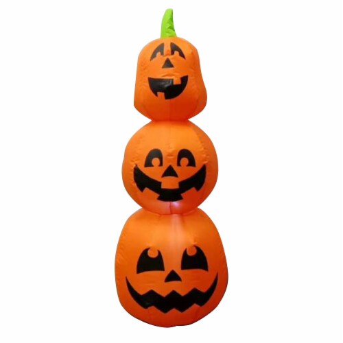 Gemmy 3.5' Airblown Jack O Lantern Stack Scene Decoration Halloween Décor, 3.5 ft Kroger