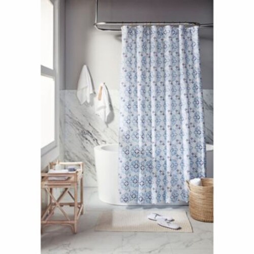Everhomeᵀᴹ Eloise Medallion Standard Shower Curtain In Skyway, 72 x 72