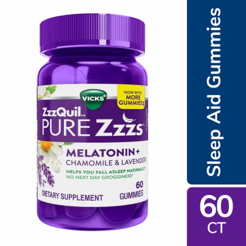 ZzzQuil PURE Zzzs Melatonin Sleep Aid Gummies, 60 ct King Soopers