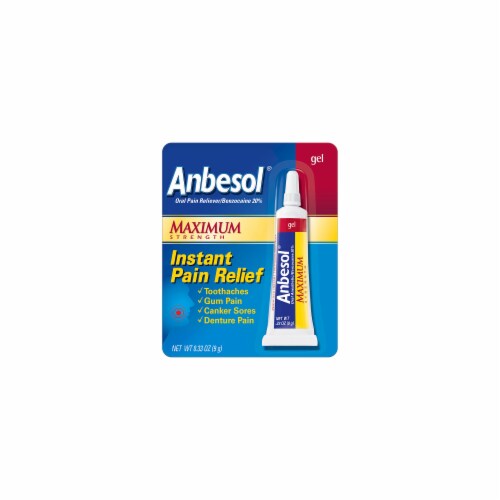 Anbesol Gel Maximum Strength Instant Oral Pain Relief (Pack of 20