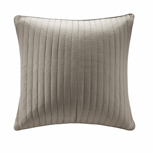 Gracie Mills Cotton Quilted Euro Sham Taupe Euro Sham, Euro Sham Kroger
