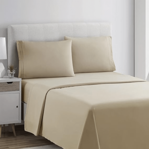 Bed Sheet Set 1800 3 Line Queen Cream Clara Clark, Queen Kroger