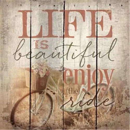 Artistic Reflections PA1014 14 x 14 in. Life Is Beautiful Enjoy the
