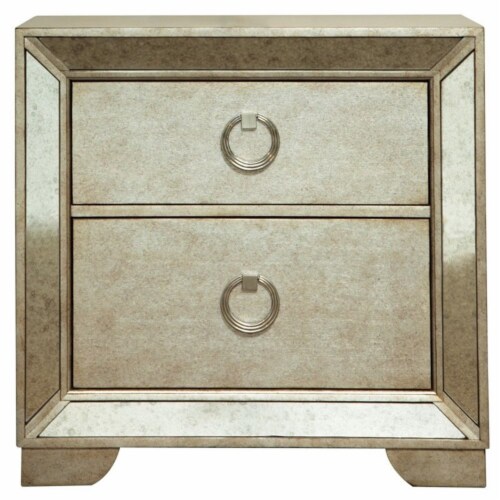 Beaumont Lane 2 Drawer Nightstand in Gold, 1 Kroger