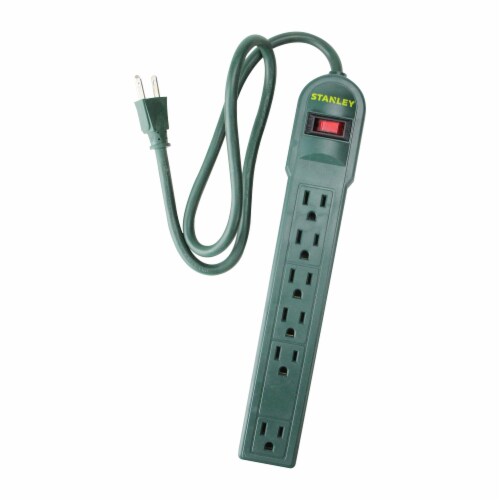 Stanley 11.5 Stanley Green 6Outlet Power Strip with 1 Transformer and